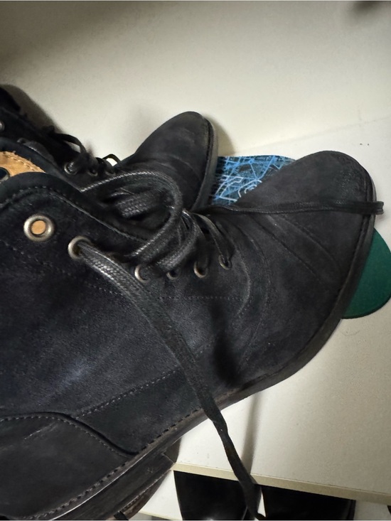 $798 JOHN VARVATOS Fleetwood Boots in Black Wax Suede sz8.5 main image 9